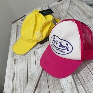 Forever 21- Pink and Yellow hats 🧢